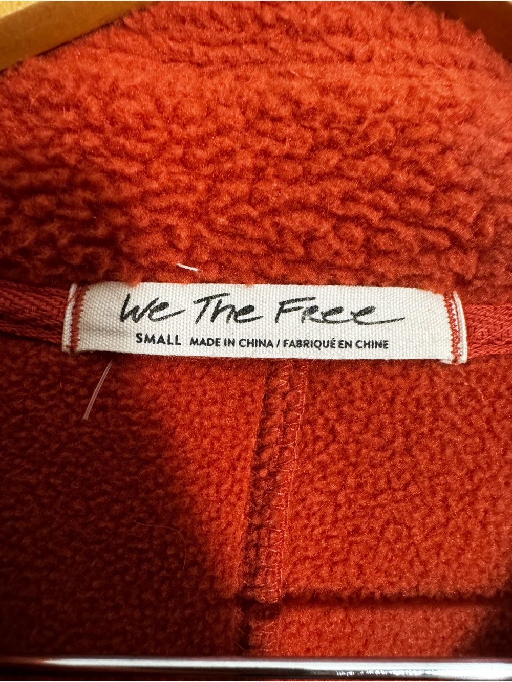 Free People We The Free Shasta Cardi Orange Bomber Jacket size Small - Picture 7 of 10